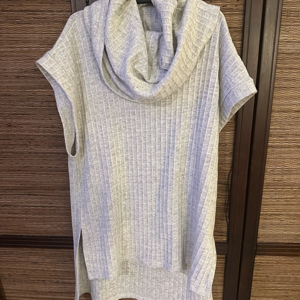 Umgee Light Gray Cowl Neck Sweater